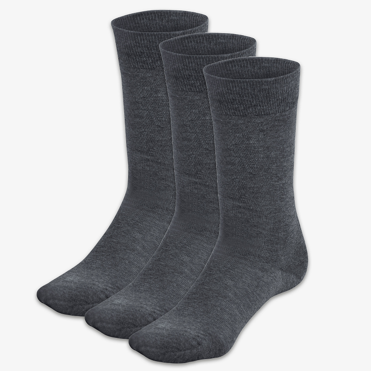 Merino Business Socken grau 3er Pack – 32% Merinowolle & ägyptische Baumwolle – WOOL ROCKERS