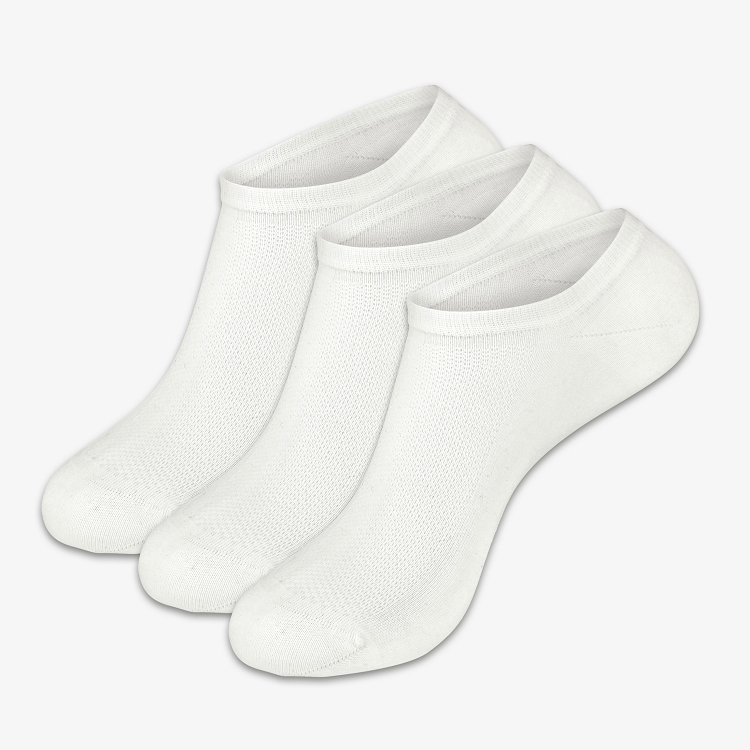 Merino Sneaker Socken weiß 3er Pack – 33% Merinowolle & ägyptische Baumwolle – WOOL ROCKERS