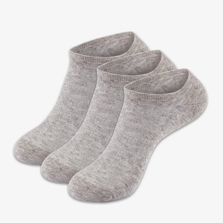 Merino Sneaker Socken grau 3er Pack – 33% Merinowolle & ägyptische Baumwolle – WOOL ROCKERS