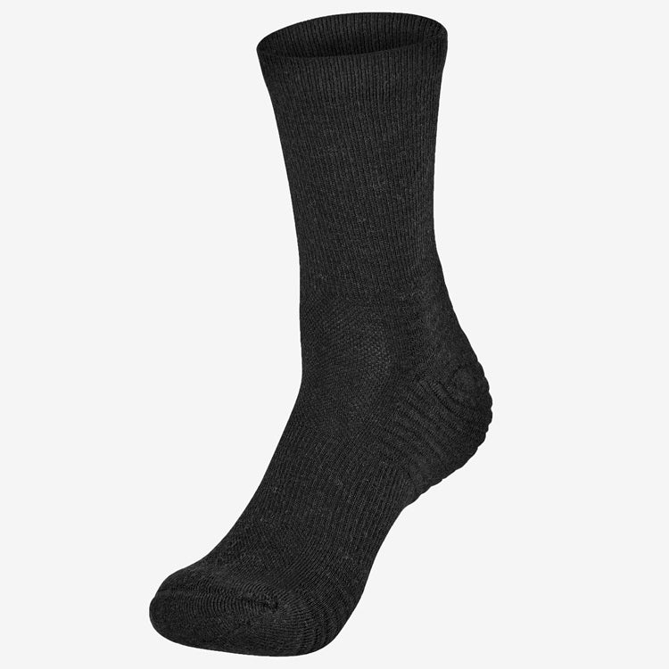 Merino Wandersocken schwarz - 73% Merinowolle, atmungsaktiv und blasenschützend - WOOL ROCKERS