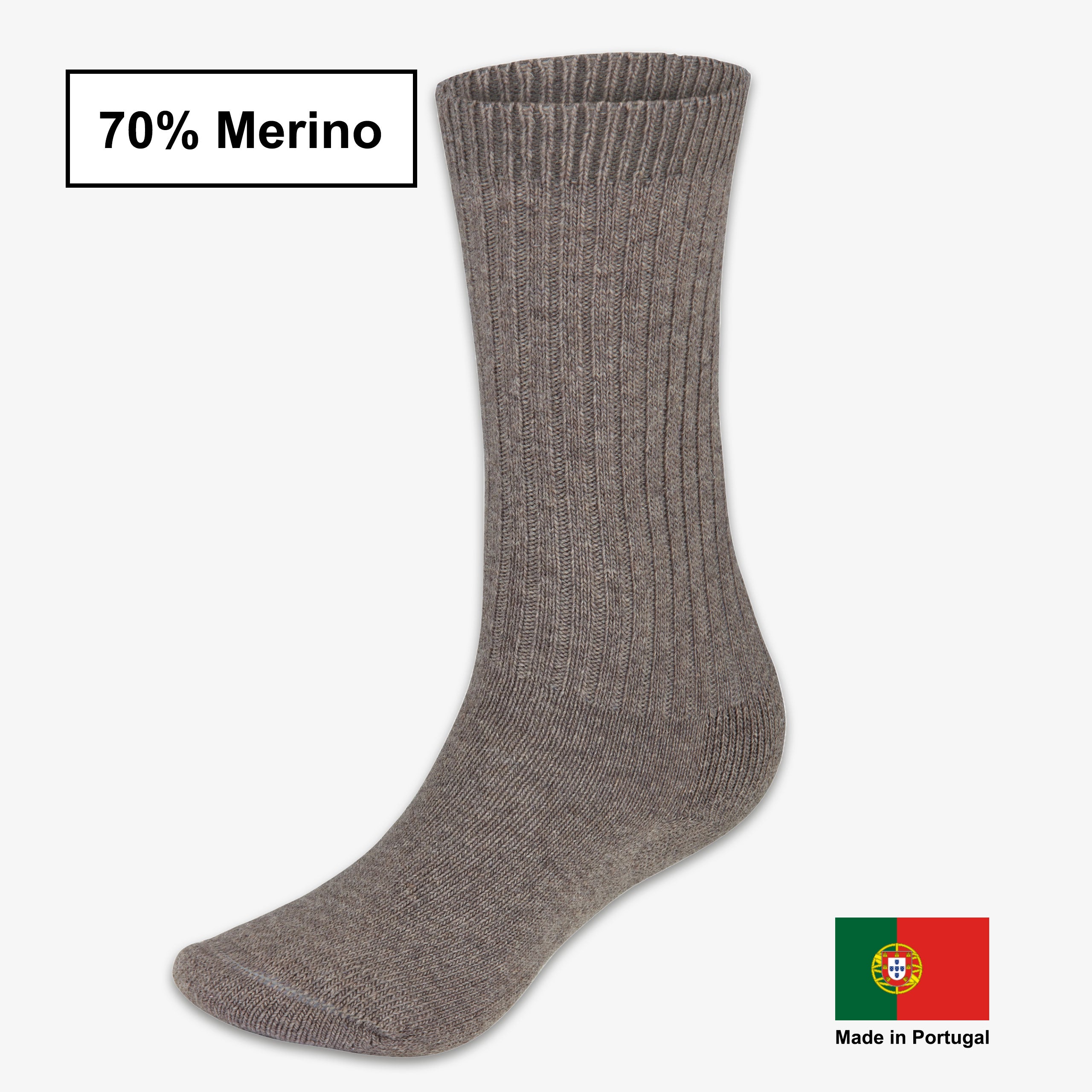 WOOL ROCKERS Merino Wintersocken grün - Qualitätsmerkmale, hergestellt in Portugal
