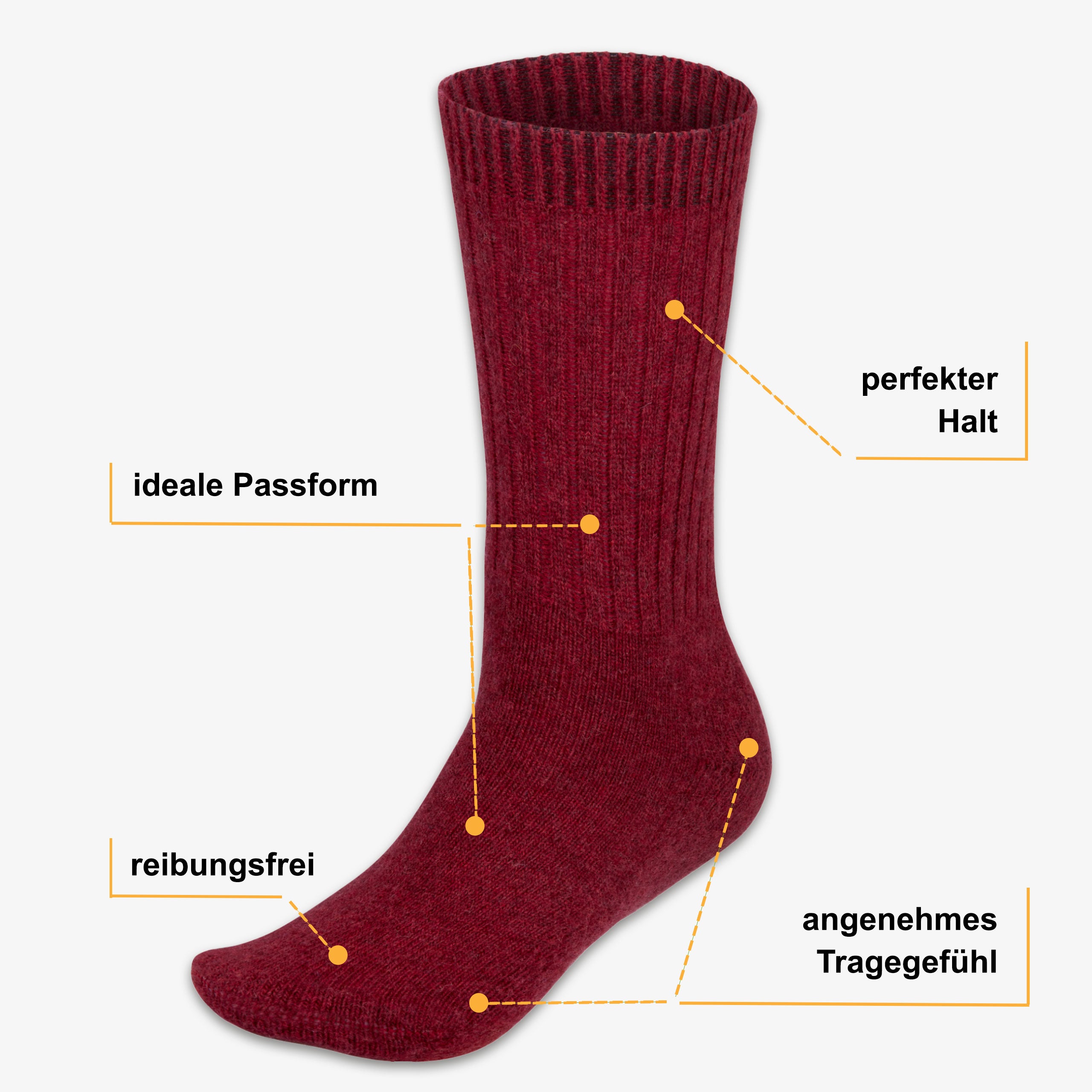 Merino Wintersocken Vorteile: warm, weich, temperaturregulierend und antibakteriell - WOOL ROCKERS