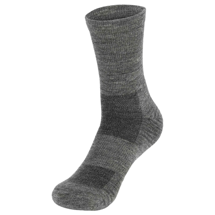 Merino Wandersocken dunkelgrau - 73% Merinowolle, atmungsaktiv und blasenschützend - WOOL ROCKERS