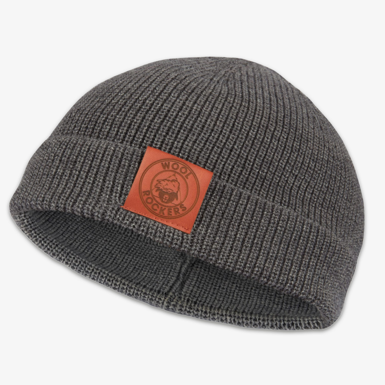 Merino Beanie Mütze dunkelgrau – leichte Wollmütze mit Thermoregulierung – WOOLROCKERS
