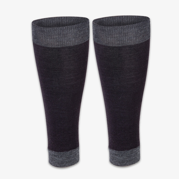 Merino Wadenkompressionsstrümpfe schwarz-grau 2er Pack – 40% Merinowolle, 16-21mmHg – WOOL ROCKERS