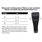 Größentabelle Merino Wadenkompressionsstrümpfe – Größen M, L, XL für Damen Herren – WOOL ROCKERS