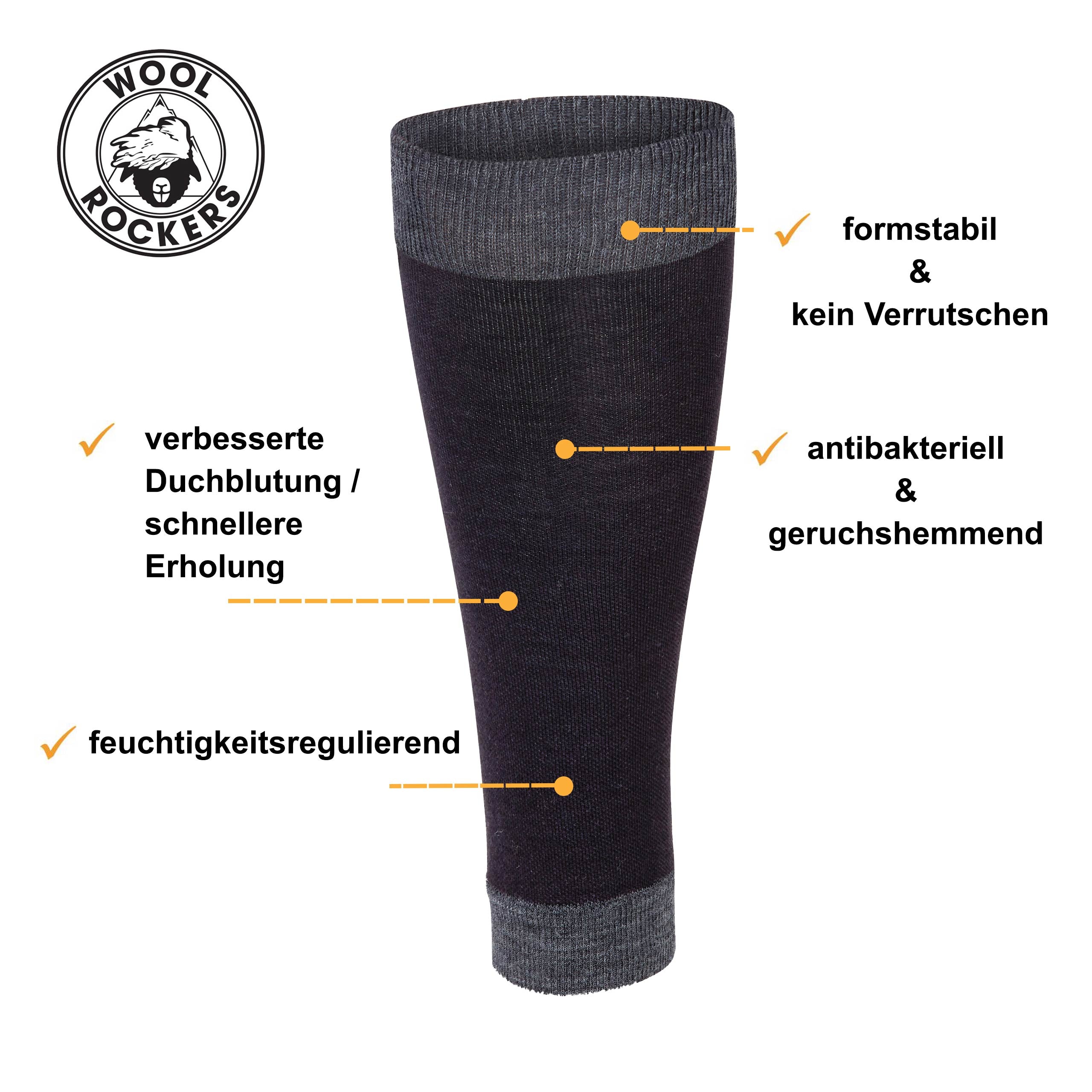 Merino Wadenstrümpfe Vorteile: höhere Leistung, schnellere Regeneration, antibakteriell – WOOL ROCKERS
