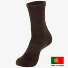 WOOL ROCKERS Merino Wandersocken braun - Qualitätsarbeit Made in Portugal