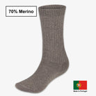 WOOL ROCKERS Merino Wintersocken grün - Qualitätsmerkmale, hergestellt in Portugal