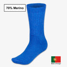 WOOL ROCKERS Merino Wintersocken blau - Qualitätsmerkmale, hergestellt in Portugal