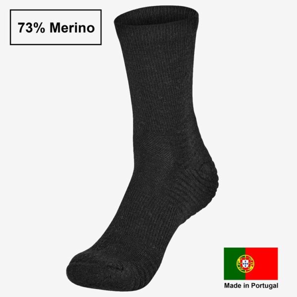 Merino Socken Wandern schwarz